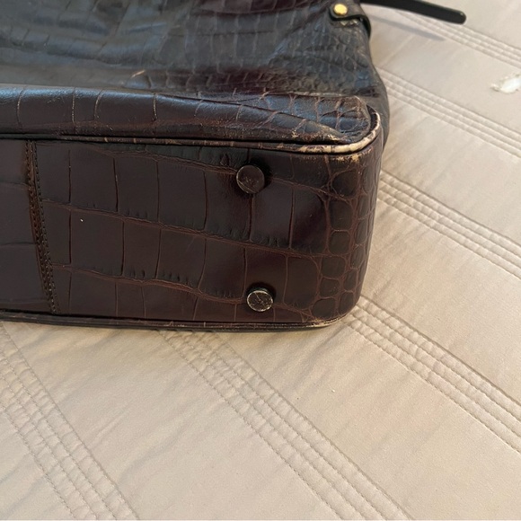 Monsac Dark Brown Leather Bag - Picture 4 of 11